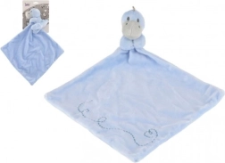 Blød plysbamse nusseklud dinosaur blå 24 × 24 cm