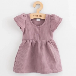 Baby muslin kjole New Baby lavender