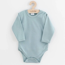 Babybody med fuld lynlås New Baby Classic II, mørk mint, str. 50