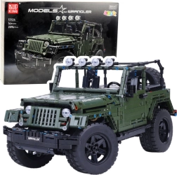 Byggesæt terrængående bil khaki, 2078 dele