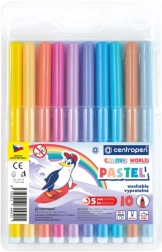 CENTROPEN pastelfarvede tuscher, 10 farver