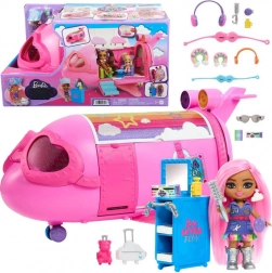 Lyserød regnbuefly BARBIE Extra Fly Minis med pilot