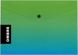 Kuvertmappe med trykknap A5 grøn OMBRE