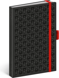 NOTIQUE notes TERIBEAR, sort, linjeret, 9 × 13 cm