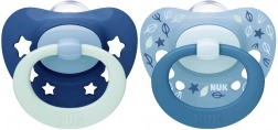 NUK Signature sut, silikone, 6–18 måneder, 2 stk.