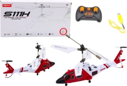 Fjernstyret helikopter med gyroskop Syma S111H rød