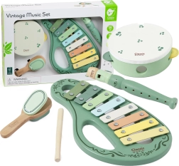 Træ vintage sæt af musikinstrumenter CLASSIC WORLD, 18 m+