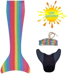 Monofinne Aquaris med Hawai-motiv og bikini