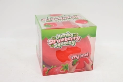 Antistress squishy klemmelegetøj jordbær jumbo 15 cm - 1 stk.