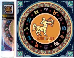 Kreativt sæt til diamantmaling 7D Stjernetegn: Skytten 30x30 cm