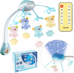 uro til tremmeseng med projektor og fjernbetjening, 500 melodier