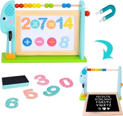 Tooky Toy Træ Dobbeltsidet Magnet- og Kridttavle