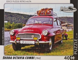 Puslespil Retro bil Škoda Octavia Combi 1964, 40 brikker