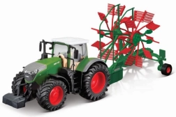Bburago 10 cm Farm Traktor med friløb og anhænger Fendt 1050 Vario