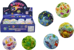 Lysende bold med dupper dinosaurer 7 cm