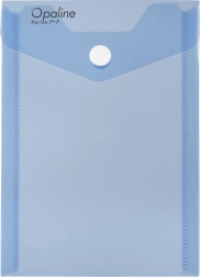 Kuvertmappe med trykknap A6 i højformat Opaline blå