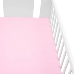 Jersey stræklagen til tremmeseng 120×60 rosa NEW BABY