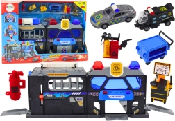 Sammenfoldelig politistation med lys og lyde