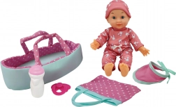 Blødt babydukke med bæretaske 30 cm