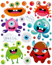 Strygemærker Monstre stor ark