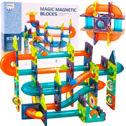 Magnetisk byggesæt XXL – kuglebane, 96 dele