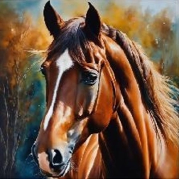 Diamantmosaik – klassisk hest