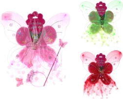 Eventyrsæt til børn med vinger, skørt og tilbehør