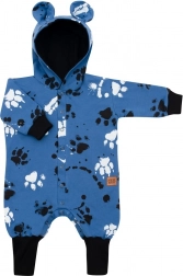 Ammeklædt bomuldsheldragt med hætte og ører New Baby Paw blå 86