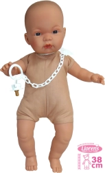 Realistisk babydukke Llorens - med lyde og blødt krop 38 cm