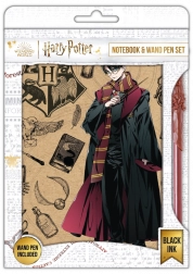 Harry Potter notesblok med pen Navy & Gold