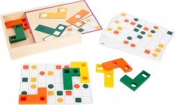 Trælogikspil Small Foot – farverigt puslespil med kort