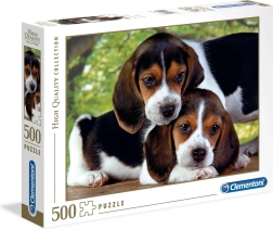 Puslespil 500 brikker – hunde Clementoni