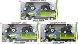 Sæt med plastlandbrugsmaskiner med trailer