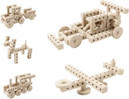 Kreativt byggesæt i træ med 67 dele