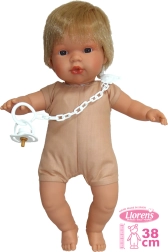 Realistisk dukke Llorens Sasha med lyde og blødt krop - 38 cm