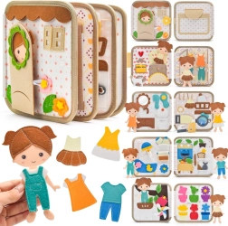 2Kids Toys sensorisk aktivitetsbog Hus med dukke
