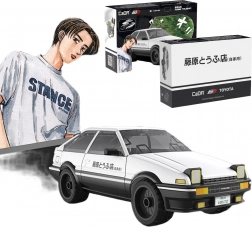 Byggesæt CaDA Toyota AE86 Trueno Initial D – hvid bybil, 72 dele