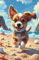 Treflíci puslespil Hvalp 54 brikker