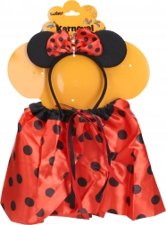 Karnevalssæt mus med prikker rød