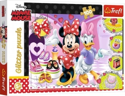Puslespil 100 brikker Minnie og Glitter