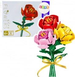 Byggesæt rose med sløjfe – 92 dele
