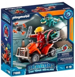 PLAYMOBIL Dragons: De Ni Kongeriger Icaris ATV & Phil – sæt med figurer og drage