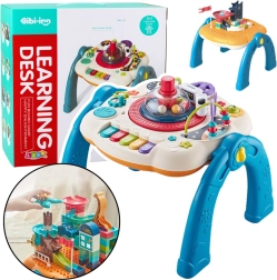 Interaktivt læringsbord 2-i-1 med klodseplade Blå