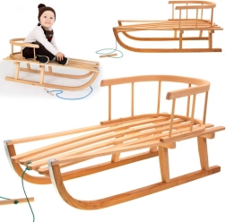 Træslinge med ryglæn og træk