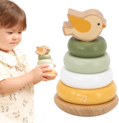 Træuddannelsespyramide med lille fugl VIGA PolarB