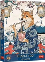 Trefl Puzzle Premium Plus Pets as Art: Shibina nuddelmeditation, 500 brikker