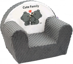 Børnestol i Minky New Baby Cute Family – grå