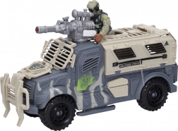 Militært køretøj med figur og effekter