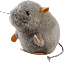 Plysbamse mus grå 13 cm