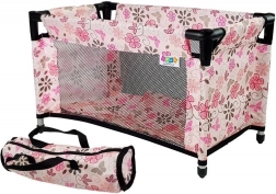 Dukkeseng Alice rosa med blomster